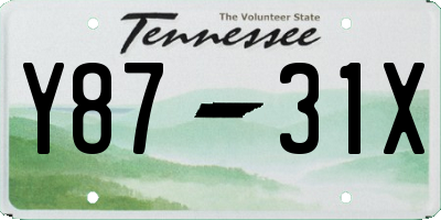 TN license plate Y8731X