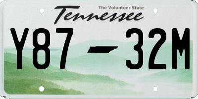 TN license plate Y8732M