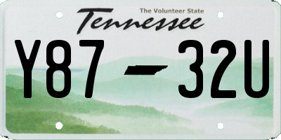 TN license plate Y8732U