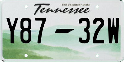 TN license plate Y8732W