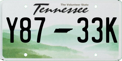 TN license plate Y8733K