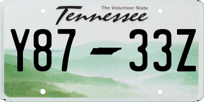 TN license plate Y8733Z