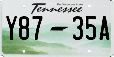TN license plate Y8735A