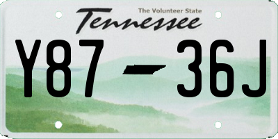 TN license plate Y8736J