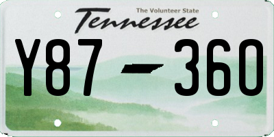 TN license plate Y8736O