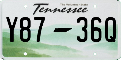TN license plate Y8736Q