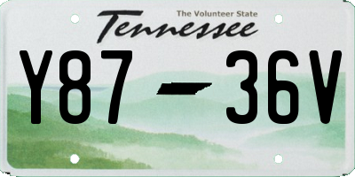 TN license plate Y8736V