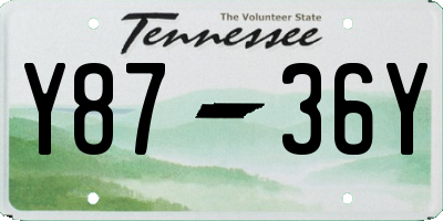 TN license plate Y8736Y