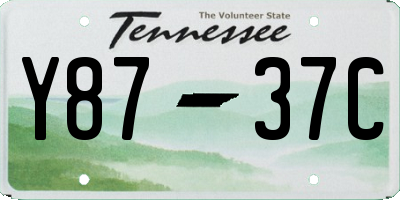 TN license plate Y8737C