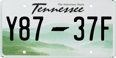 TN license plate Y8737F