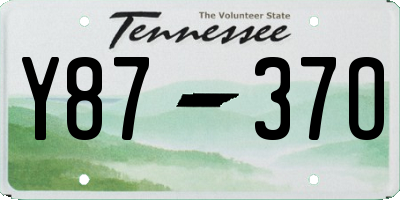 TN license plate Y8737O