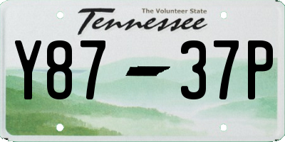 TN license plate Y8737P
