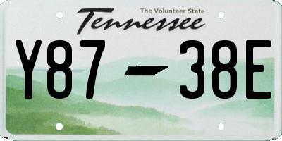 TN license plate Y8738E