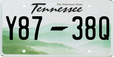 TN license plate Y8738Q