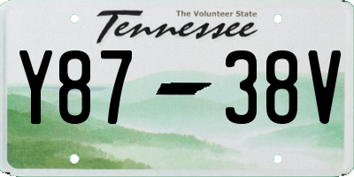 TN license plate Y8738V