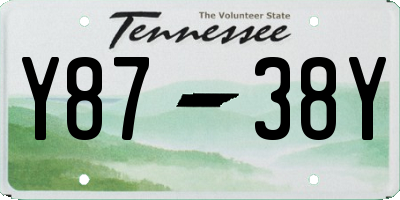 TN license plate Y8738Y