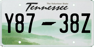 TN license plate Y8738Z