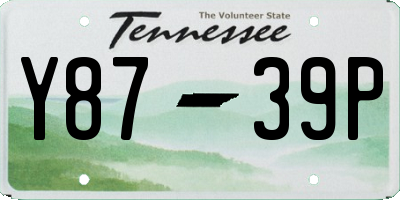 TN license plate Y8739P