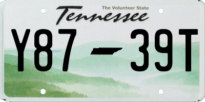 TN license plate Y8739T