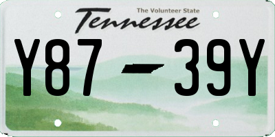 TN license plate Y8739Y