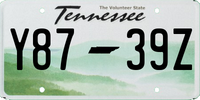 TN license plate Y8739Z