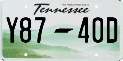 TN license plate Y8740D