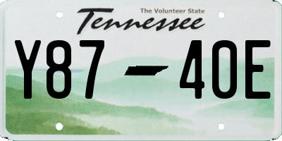 TN license plate Y8740E