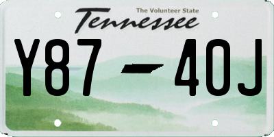 TN license plate Y8740J