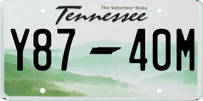TN license plate Y8740M