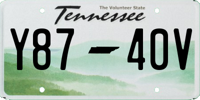 TN license plate Y8740V
