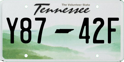 TN license plate Y8742F