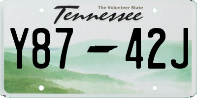 TN license plate Y8742J