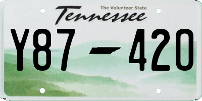 TN license plate Y8742O