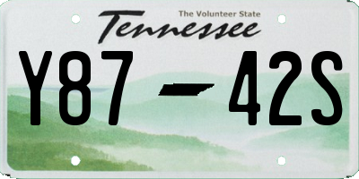 TN license plate Y8742S