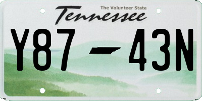 TN license plate Y8743N