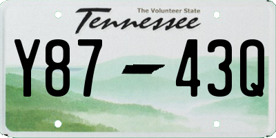 TN license plate Y8743Q