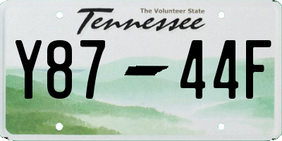 TN license plate Y8744F