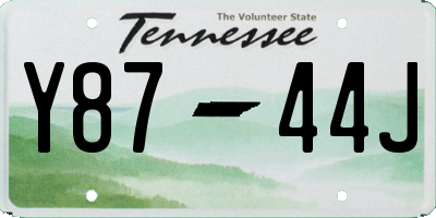 TN license plate Y8744J
