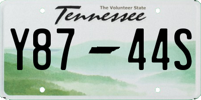 TN license plate Y8744S
