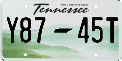 TN license plate Y8745T