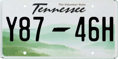 TN license plate Y8746H