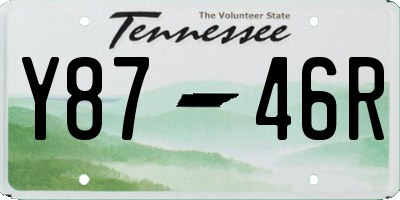 TN license plate Y8746R