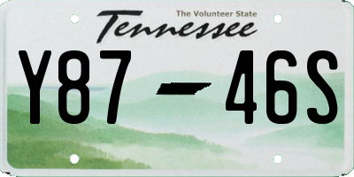 TN license plate Y8746S