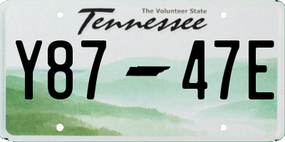 TN license plate Y8747E