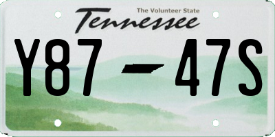TN license plate Y8747S