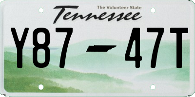 TN license plate Y8747T
