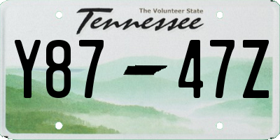 TN license plate Y8747Z