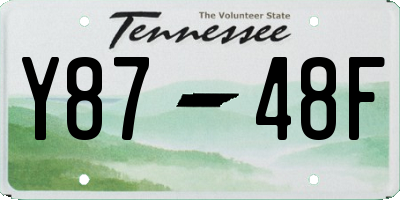 TN license plate Y8748F