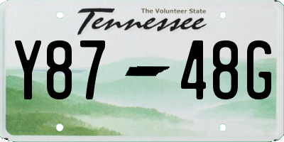 TN license plate Y8748G