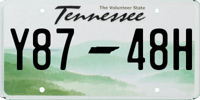 TN license plate Y8748H